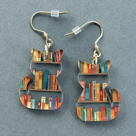 Melody - colourful vintage tissue earrings