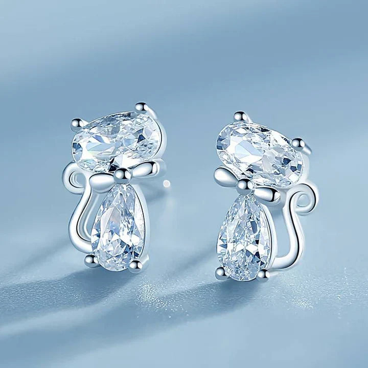 Ivy- Vintage tissue earrings with zirconia