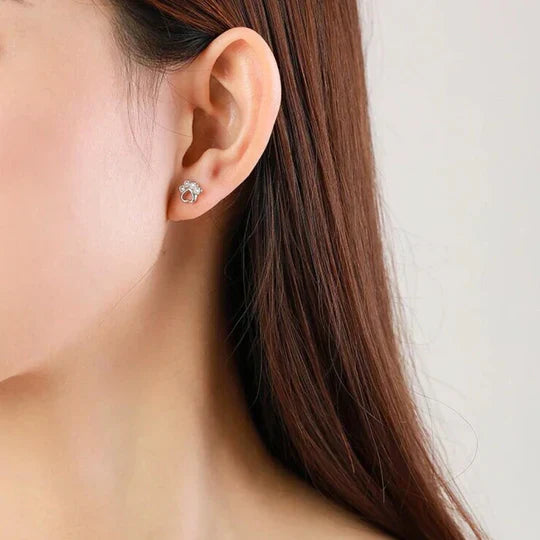 Sawyer - Patte Earstecker in silver with zirconia