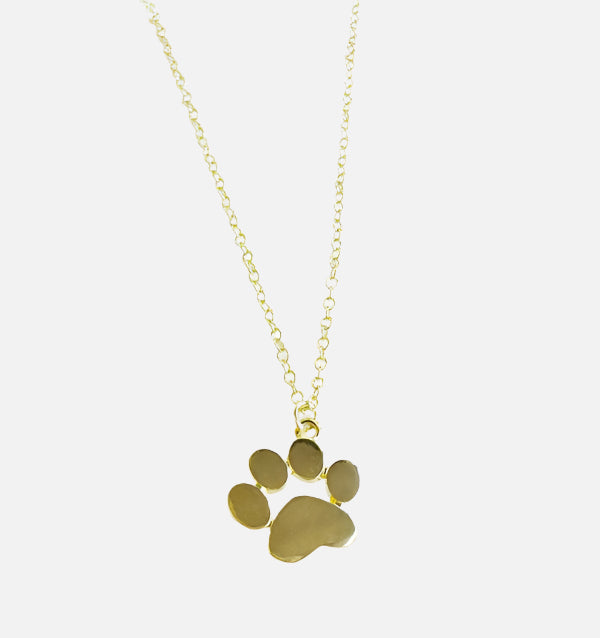 Gold-Plated Necklace with Paw Charm 2