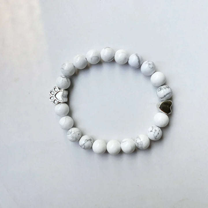 Davies  - Bracelet with paw & heart follower - handmade design