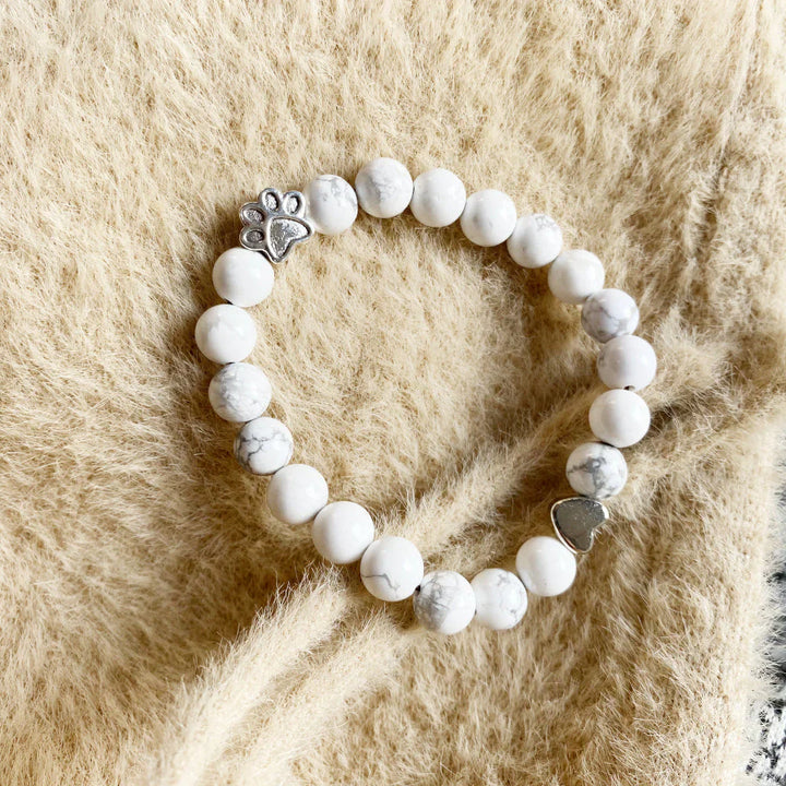 Davies  - Bracelet with paw & heart follower - handmade design