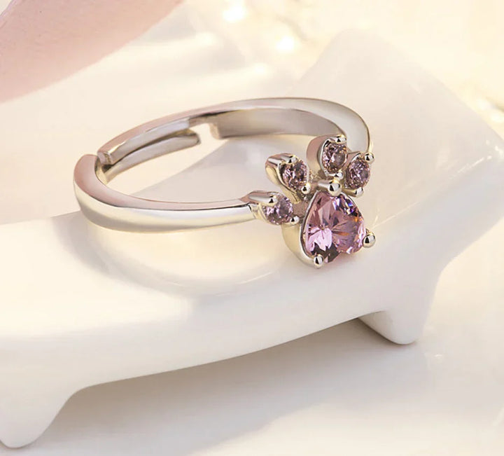 Arbour -4-piece jewelry set in rose gold with paw & zirconia heart