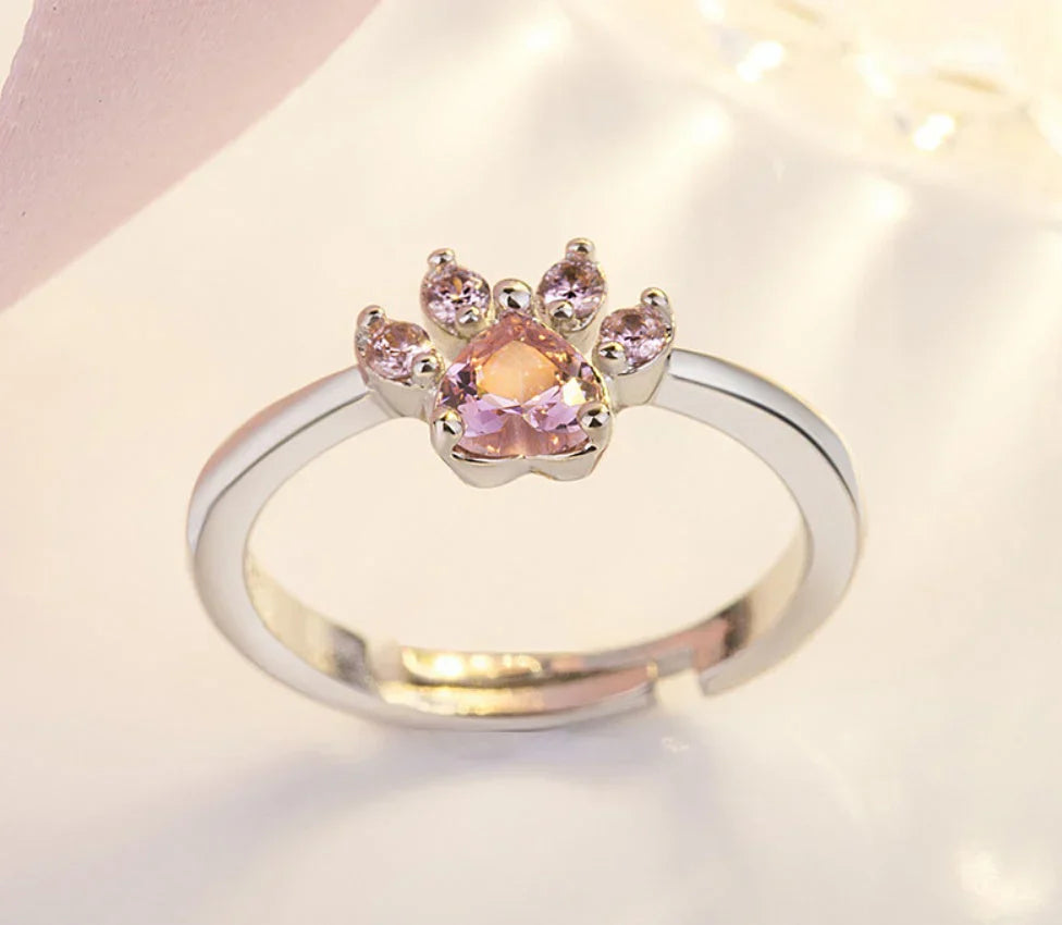Arbour -4-piece jewelry set in rose gold with paw & zirconia heart