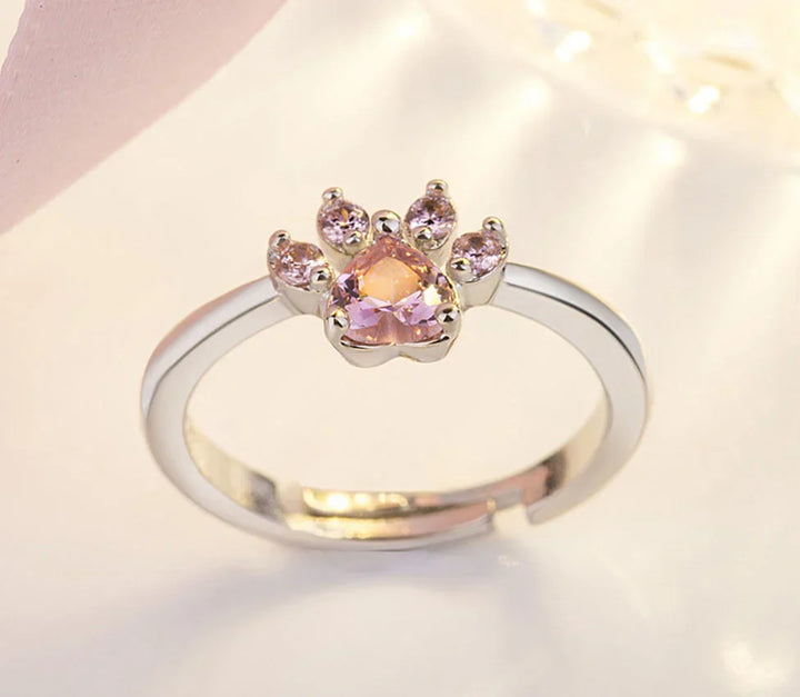 Arbour -4-piece jewelry set in rose gold with paw & zirconia heart