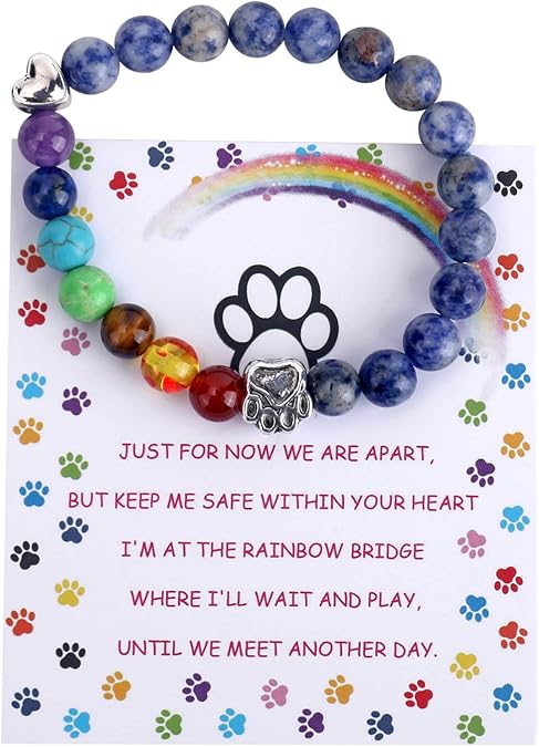 Makenna -Rainbow Bridge Memorial band with 7 chakra pearls