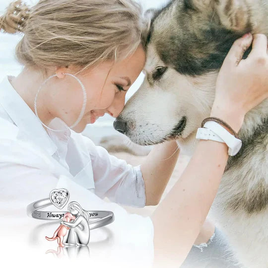 Mya - Adjustable dog from 925 silver with zirconia