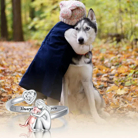 Mya - Adjustable dog from 925 silver with zirconia
