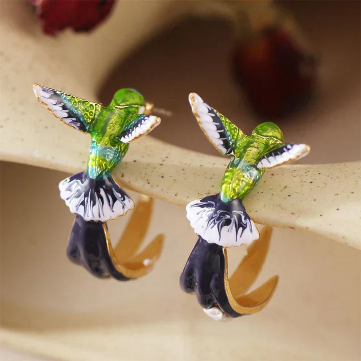Unique, creative colibri earrings - Nevin