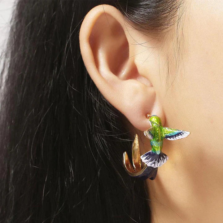 Unique, creative colibri earrings - Nevin