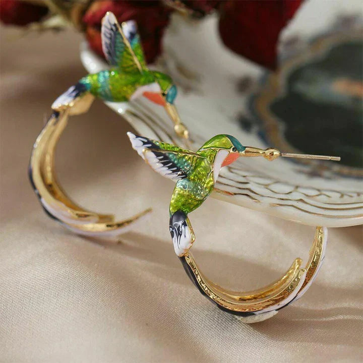 Unique, creative colibri earrings - Nevin