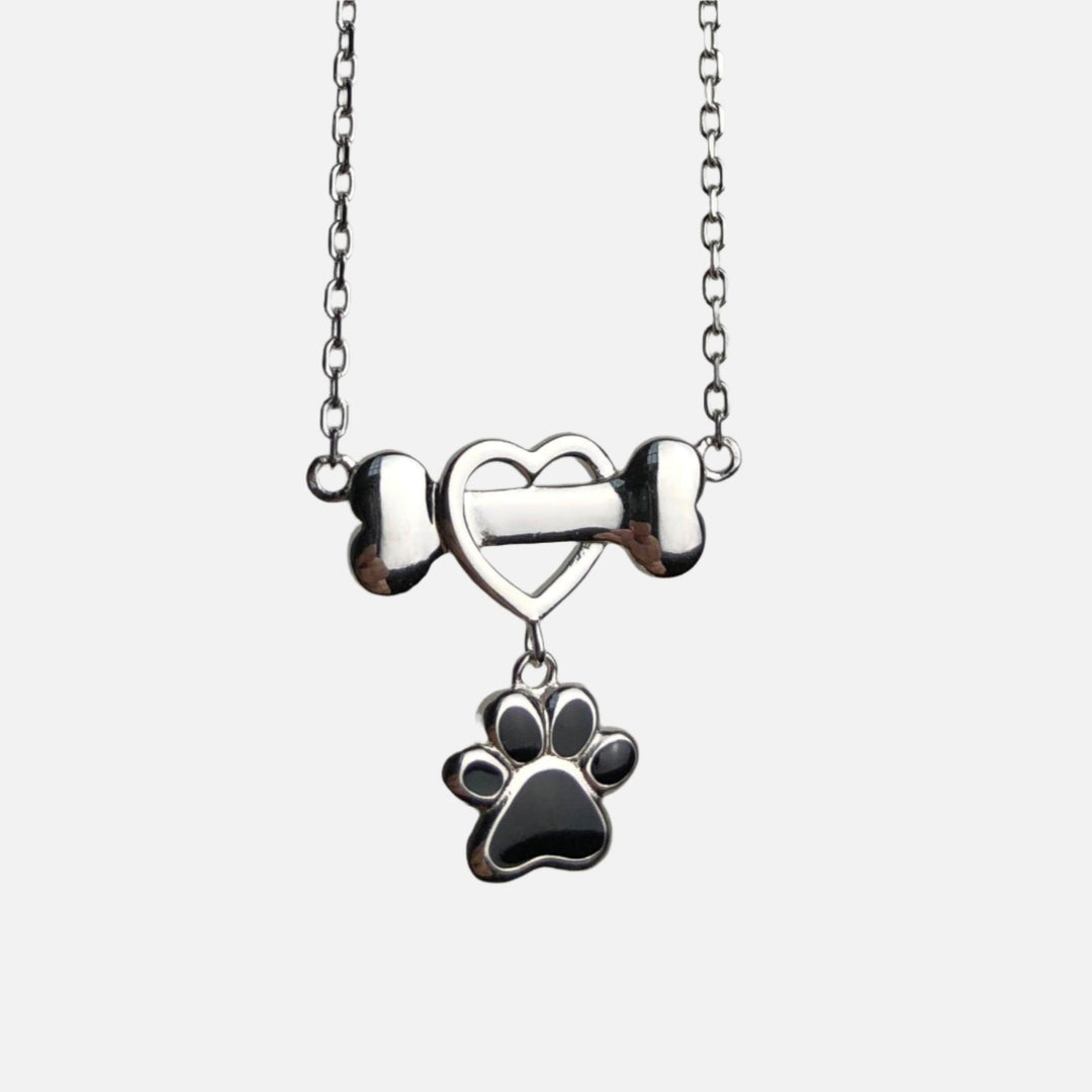 Dainty Dog Paw Necklace in Stainless Steel 2