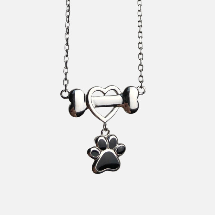 Dainty Dog Paw Necklace in Stainless Steel 2