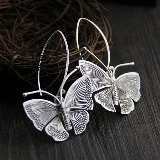 Ingram - Vintage butterfly earrings made of silver