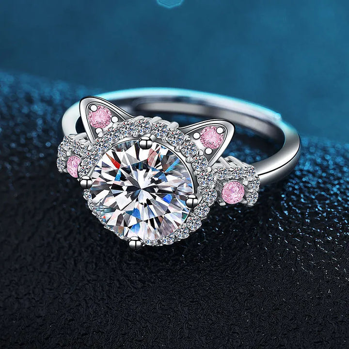 Jasmine -Adjustable cat ear ring
