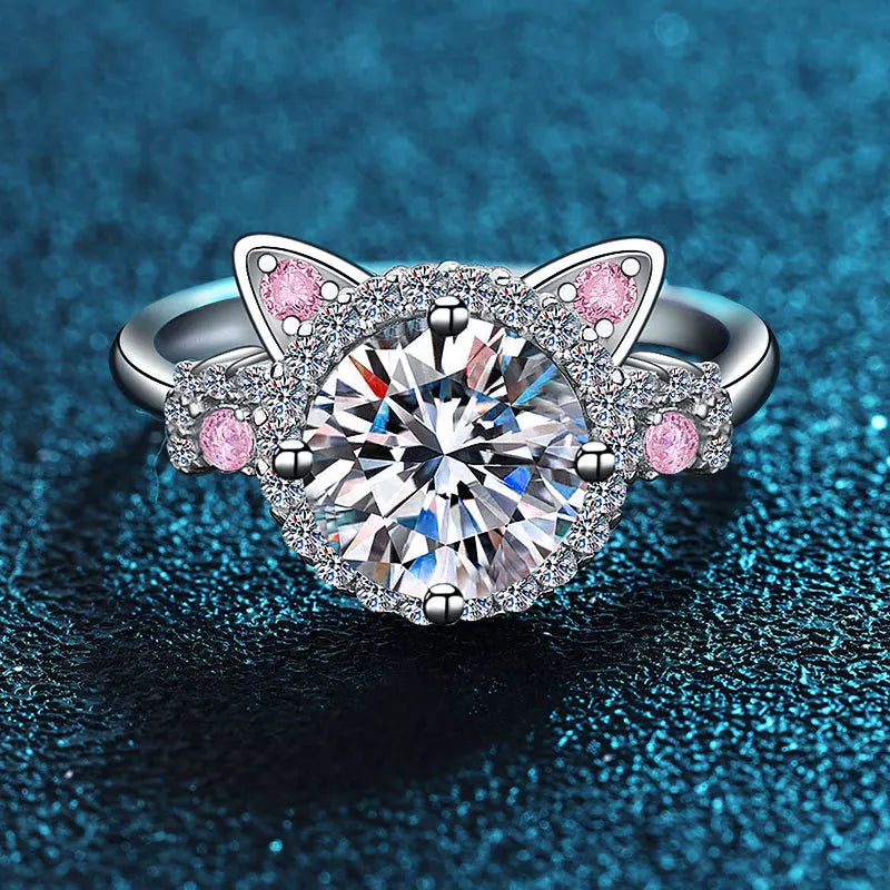 Jasmine -Adjustable cat ear ring