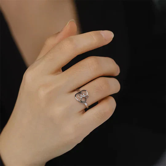 Fraser - Pfote & Heart Ring Gold and Silver for Animal Lovers-Beckky