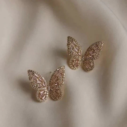 Libby - Bright vintage butterfly earrings