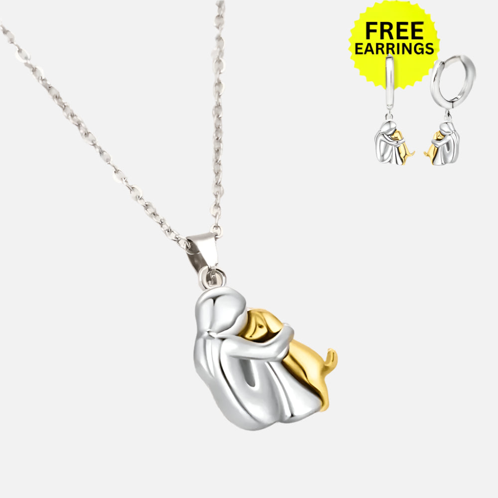 Hug Pendant Necklace with Bonus Earrings – Limited Time Offer 1
