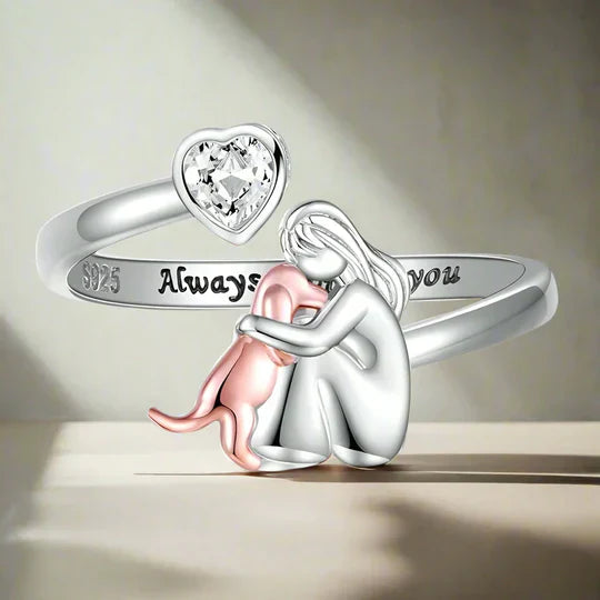 Mya - Adjustable dog from 925 silver with zirconia